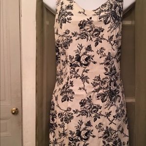 Navy floral cotton dress